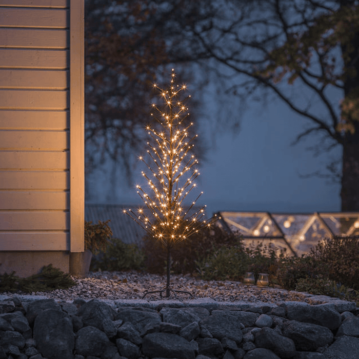 Konstsmide Outdoor 150cm Black Tree with Amber Lights — SM Electrical ...